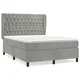 Vidaxl Box spring postelja z vzmetnico svetlo siva 140x200 cm žamet