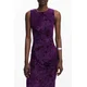 DESIGUAL WOMEN'S LONG PURPLE DRESS