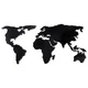 Wallity Zidna dekoracija World Map Silhouette, 60x120cm, Crna