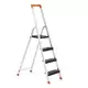 Songmics Lestev z 4 stopnicami 44x835x143 cm črna