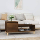 Vidaxl Klubska mizica Rjav hrast 100x50x45 cm inženirski les