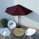 vidaXL Balkonski senčnik z aluminijastim drogom bordo 270x135x245 cm