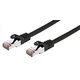 C-TECH Patchcord Cat6, FTP, črn, 1m