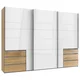 Modern Living Omara Z Drsnimi Vrati Level 36 D, Bela, Barva Hrasta