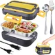 VERKGROUP 40W električna grelna lunch box posoda za hrano 12V-230V 900ml + pribor, (21226830)