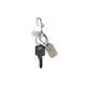 Calvin Klein Obeski za ključe DOG TAG črna/srebrna