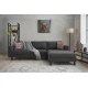Atelier del Sofa Ugaona garnitura Kale Linen 258x83x181cm Antracit