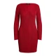 LAUREN RALPH LAUREN Pletena obleka 200971346001 Rdeča Slim Fit