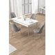 Hanah Home Trpezarijski set, 5 komada, Sivi