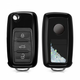 Etui za avtomobilske ključe z oblikovanjem snežna krogla za VW Škoda Seat - črna