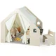 COSTWAY Leseni otroški šotor Playhouse 6 v 1, (5000099085)