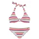 VENICE BEACH Bikini modra/svetlo roza/črna/bela