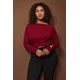Trendyol Curve Ženska bluza Tbbaw26Af00088, Bordo