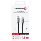 SWISSTEN PODATKOVNI KABEL TEXTILE II USB-C/LIGHTNING 1,5 M ČRN
