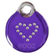Rogz ID privezak za pse Purple Chrome - S