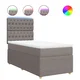 Vidaxl Box spring postelja z vzmetnico taupe 90x190 cm blago