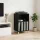 vidaXL Stojalo za gramofon Črni hrast 47 x 39,5 x 74,5 cm