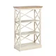 Homestar Knjigarna SAMIRA 72x36x119 cm, 3 police, starinsko bela rjava