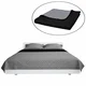 Vidaxl 130883 Double-sided Quilted Bedspread Black/Grey 170 x 210 cm