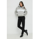 Jakna Calvin Klein Jeans za žene, boja: siva, za zimu, oversize