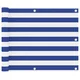 Vidaxl Balkonsko platno belo in modro 75x400 cm oksford blago