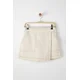 Trendyol Ecru Double Breasted Normal Waist Mini Denim Shorts Skirt