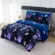 Posteljnina iz mikropliša VIOLET BUTTERFLY, temno modra Dimenzije posteljnine: 2 kom 70 x 90 cm | 200 x 220 cm