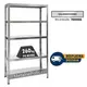 Polica metal-metal 195x100x40cm, 5x260kg galva