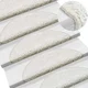 shumee Preproge za stopnice 15 kosov 65x25 cm bele