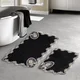 Lessentiel Maison Set 2 prostirke za kupatilo Crno-Beli