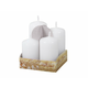 eoshop Adventne sveče GRADED lakiran d4x6/7/8/9cm 4ks
