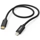 HAMA Fabric polnilni kabel, USB-C - Lightning, 1,5 m, najlon, za iPhone, črn