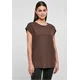 Womens Organic T-Shirt with Extended Shoulder Brown
