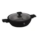Berlingerhaus Globoka ponev s titanovo površino BH-8185 with lid 28 cm Matte Black Collection