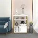 Hanah Home Polica 60?x80x29,6cm Belo-Zlatna