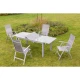 Gardenson Raztegljiva Vrtna Miza Ambia, Steklo, Aluminij, 160-220x90