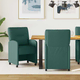 vidaXL Jedilni stoli s kolesi 2 pcs Temno zelena 57 x 67 x 95 cm blago