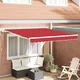 vidaXL vidaXL Samodejna izvlečna tenda rdeča 300x250 cm, vidaXL Zamenjava tenda za okvir 3x2.5 m rdeča, (22146561)