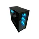 LC-Power kućište za ge?merski računar 715B, Midi-tower, ATX, 4x ARGB ventilatora, 1x USB-C, 2x USB-A, crno
