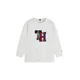 TOMMY HILFIGER Majica mornarska / temno rdeča / črna / bela