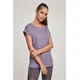 Womens T-shirt with extended shoulder dusty purple