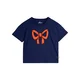 MINI RODINI Majica Bow 2512012860 Mornarsko modra Regular Fit