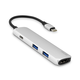 iSTYLE USB Type-C HUB 4K HDMI - srebrna/crna