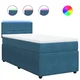 Vidaxl Box spring postelja z vzmetnico modra 90x190 cm žamet