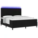 vidaXL vidaXL Box Spring postelja z vzmetnico & LED Črna 180x200 cm Tkanina, (22081133)