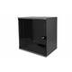 12U wall mounting cabinet, SOHO, unmounted 595x540x400 mm,full glass front door, black (RAL 9005)