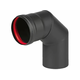 ALFA PLAM Dimno koleno crno Fi 80
