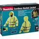 Makita DCJ206Z Gr.M yellow Akku Thermo Jacket