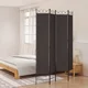 Vidaxl Paravan 4-delni rjav 160x220 cm blago