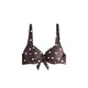 Next Bikini zgornji del temno rjava/bela